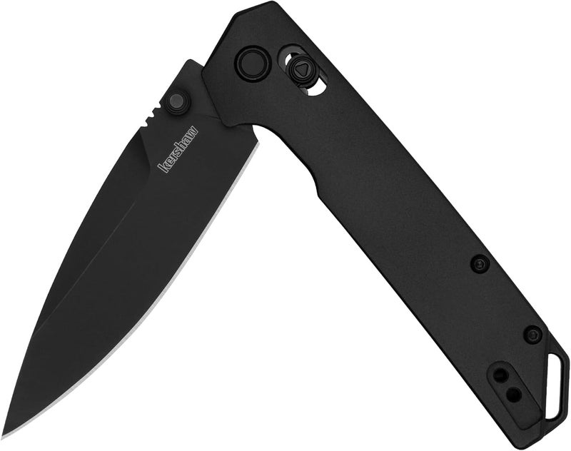 Kershaw Iridium Reverse Tanto Folding Pocket Knife, Sleek 3.4 inch D2 Steel Blade, DuraLock Locking Mechanism, Aluminum Handle, Designed in the USA - Image 1
